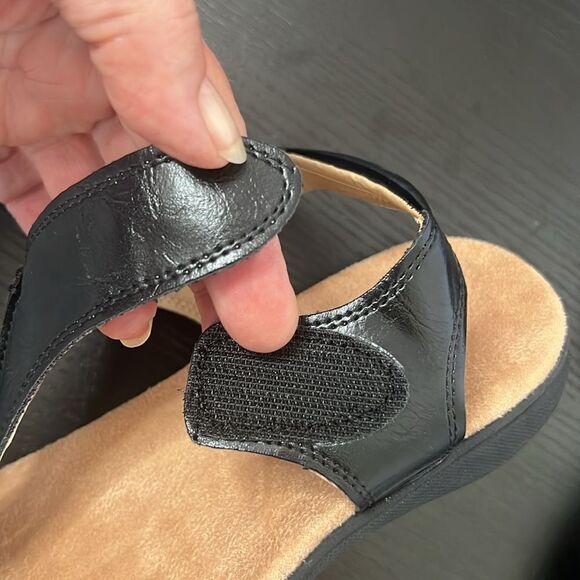 Women's Vianys Black Adjustable Sandals - Size 39 - US Size 8 - Picture 6 of 9